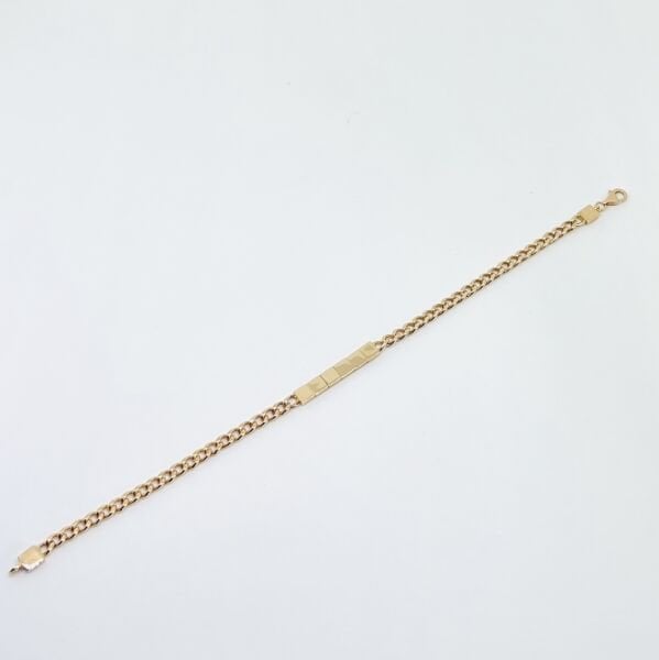 Kare Plaka Altın Tasarım Bileklik