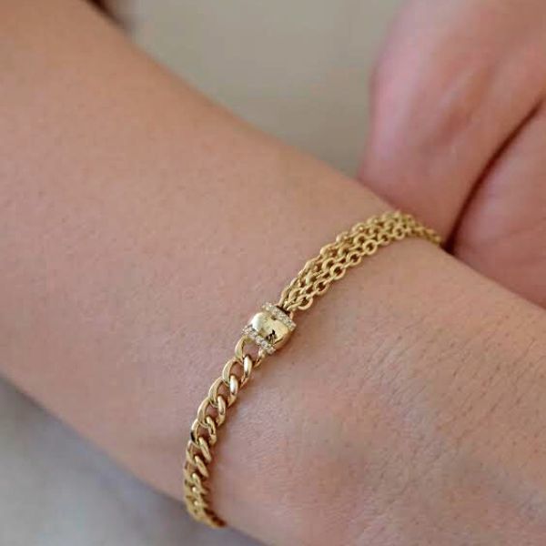 Halat Zincir Altın Bileklik