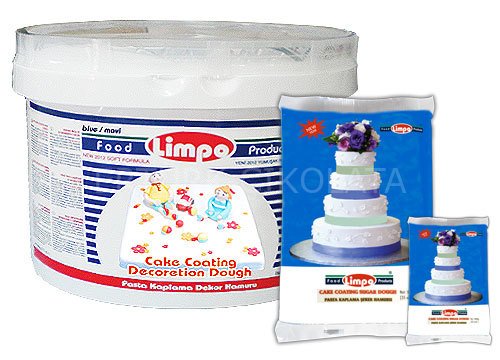 LİMPO MAVİ KAPLAMA,DEKOR VE ÇİÇEK YAPIMI İÇİN ŞEKER HAMURU 1 KG