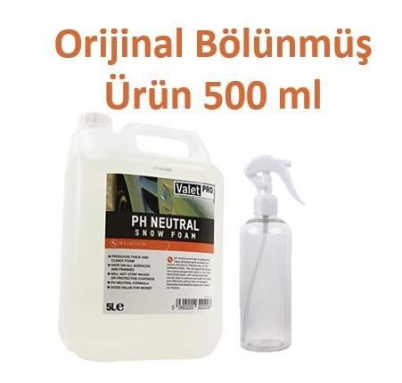 Valet Pro Ph Neutral Snow Foam Güvenli Yıkama Köpüğü Bölünmüş Ürün 500 ml