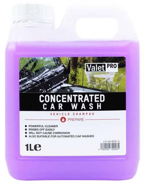 Valet Pro Concentrated Car Wash Seramik Korumalar için PH Dengeli Konsantre Şampuan 1 lt