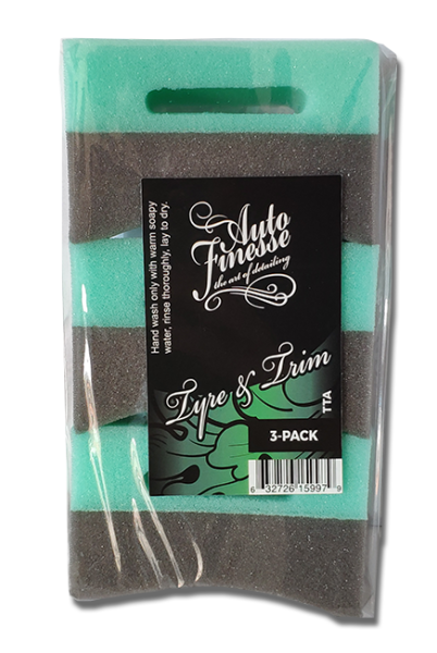 Auto Finesse Tyre & Trim Applicator - Lastik ve Plastik Yuzey Pedi 3lü Set