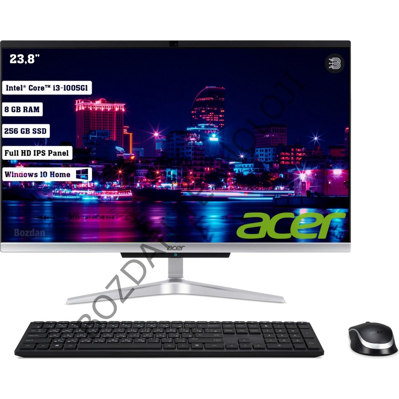 Acer Aspire C24-963 Intel Core I3 1005G1 8gb 256GB SSD Windows 10 Home 23.8'' FHD IPS All In One Bilgisayar DQ.BEQEM.002