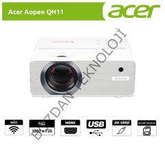 Acer Aopen QH11 720P (1280 x 720 Piksel) 200 Lümen 1.000:1 Hdmı- USB LCD LED Projektör MR.JT411.001