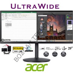 Acer CB292CU 29'' 75Hz 1ms (HDMI+Display) FreeSync 2560x1080 UltraWide Full HD IPS LED ZeroFrame Pivot Monitör UM.RB2EE.005