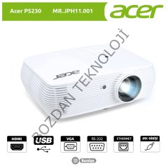 Acer P5230 XGA 1024x768 4200 Lümen 20.000:1 HDMI+USB/VGA DLP Projeksiyon Cihazı MR.JPH11.001