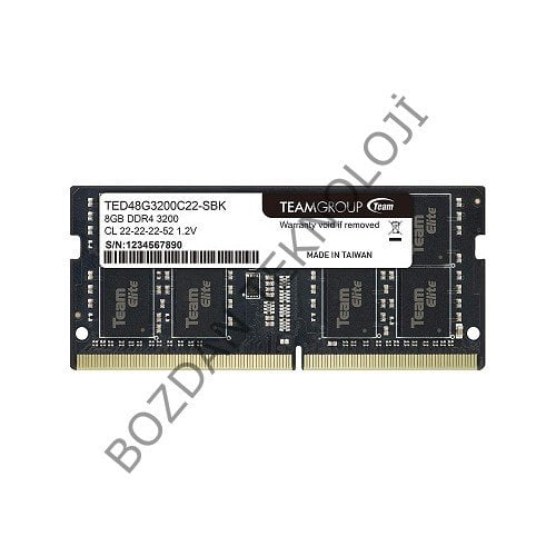 Team Elite 8 GB 3200MHZ Ddr4 Notebook Ram TED48G3200C22-S01