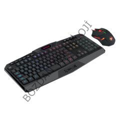 Redragon S101-3 Kablolu Türkçe Q RGB Oyuncu Klavyesi ve Arkadan Aydınlatmalı Kırmızı Mouse / Oyuncu Klavye Mouse Seti Siyah Redragon S101-3