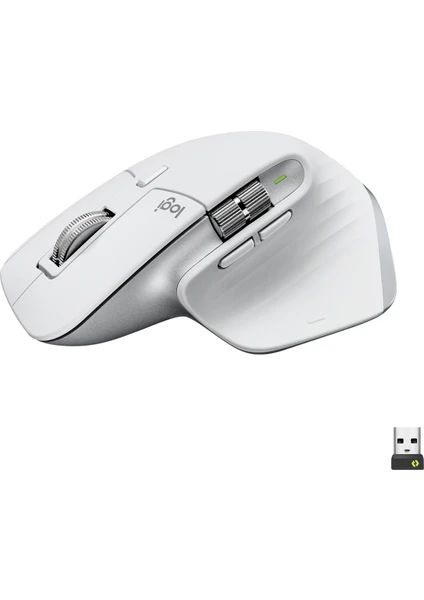 Logitech MX Master 3S Performans 8.000 DPI Optik Sensörlü Sessiz Kablosuz Mouse - Beyaz