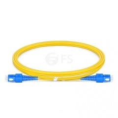 SC UPC to SC UPC Duplex OS2 Single Mode PVC (OFNR) 2.0mm Fiber Optik Patch Kablo