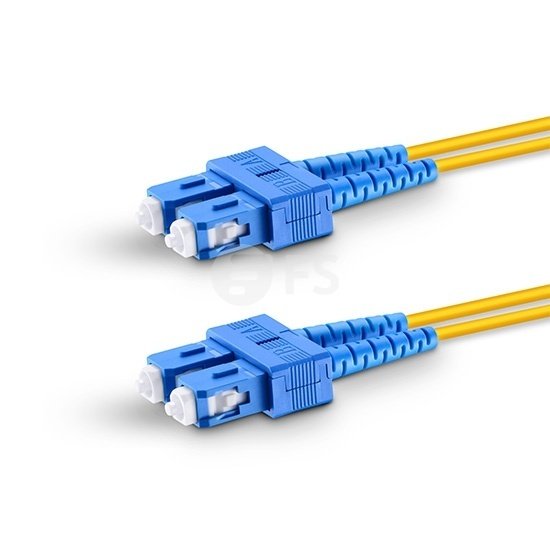 SC UPC to SC UPC Duplex OS2 Single Mode PVC (OFNR) 2.0mm Fiber Optik Patch Kablo