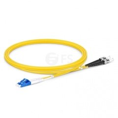 LC UPC to ST UPC Duplex OS2 Single Mode PVC (OFNR) 2.0mm Fiber Optik Patch Kablo