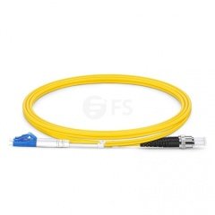 LC UPC to ST UPC Duplex OS2 Single Mode PVC (OFNR) 2.0mm Fiber Optik Patch Kablo