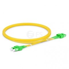 SC APC to SC APC Duplex OS2 Single Mode PVC (OFNR) 2.0mm Fiber Optik Patch Kablo