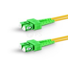 SC APC to SC APC Duplex OS2 Single Mode PVC (OFNR) 2.0mm Fiber Optik Patch Kablo