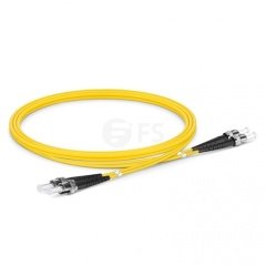 ST UPC to ST UPC Duplex OS2 Single Mode PVC (OFNR) 2.0mm Fiber Optik Patch Kablo