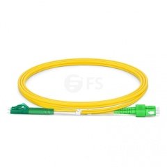 LC APC to SC APC Duplex OS2 Single Mode PVC (OFNR) 2.0mm Fiber Optik Patch Kablo