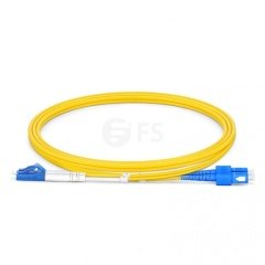 LC UPC to SC UPC Duplex OS2 Single Mode LSZH 2.0mm Fiber Optik Patch Kablo