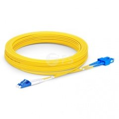 LC UPC to SC UPC Duplex OS2 Single Mode OFNP 2.0mm Fiber Optik Patch Kablo