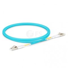 LC UPC to LC UPC Duplex OM4 Multimode PVC (OFNR) 2.0mm Fiber Optik Patch Kablo