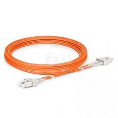 SC UPC to SC UPC Duplex 3.0mm PVC (OFNR) OM1 Multimode Fiber Optik Patch Kablo