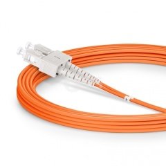 SC UPC to SC UPC Duplex 3.0mm PVC (OFNR) OM1 Multimode Fiber Optik Patch Kablo