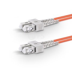 SC UPC to SC UPC Duplex 3.0mm PVC (OFNR) OM1 Multimode Fiber Optik Patch Kablo