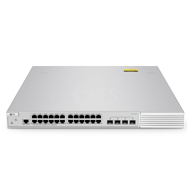 S3910-24TF, 24-Port Gigabit Ethernet L2+ Fully Managed Pro Switch, 24 x Gigabit RJ45, with 4 x 1Gb SFP Uplinks, Stackable Switch, Broadcom Chip, Fanless