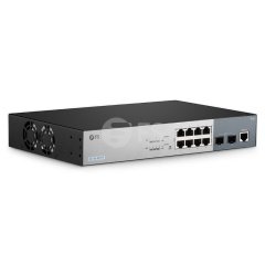 S3150-8T2FP, 8-Port Gigabit Ethernet L2+ Smart Managed Pro PoE+ Switch, 8 x PoE+ Ports @130W, with 2 x 1Gb SFP Uplinks, Fanless