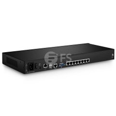 8-Port x2 Users Cat5e/6/7 1U Rack-Mount USB KVM Switch with IP Remote Access, 8 Interface Modules Included