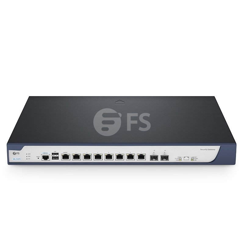 SG-5105 All in One Multi-WAN Security Gateway with 8 Gigabit Ethernet (GbE) Ports, 1x SFP, 1x SFP+, Up to 10 Gigabit WAN Ports, Built-in WLAN Controller, SPI Firewall, Routing, Load Balancing, IPSec/L2TP VPN and DoS Defense Supported