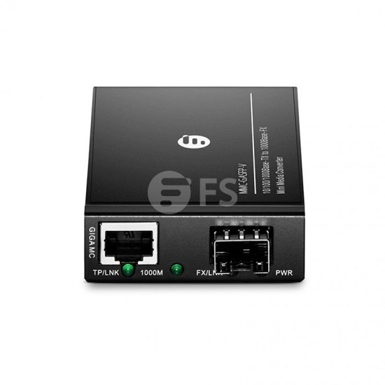 Mini 1x 10/100/1000Base-T RJ45 to 1x 1000Base-X SFP Slot Gigabit Ethernet Media Converter, AC 100V~240V