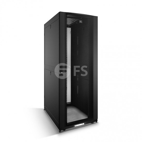 42U GR800-Series Siyah Network & Server Dikili Tip Kabin 800x1170mm with 2 Pre-installed Cable Managers and PDU Brackets