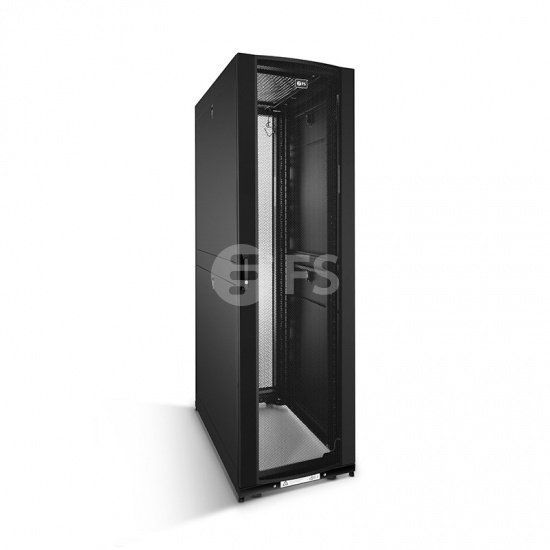 42U GR600-Series Siyah Server Kabini 600x1170mm with 2 PDU Brackets and Adjustable Fixed Shelves