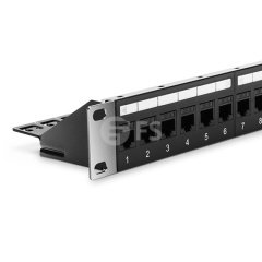 Cat5e Beslemeli Korumasız Patch Panel, 1U 24-Port