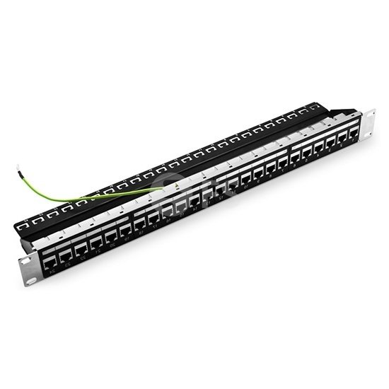 Cat5e Besleme Korumalı Patch Panel, 1U 24-Port