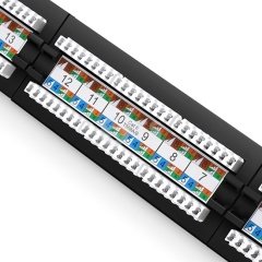 Cat6 110 Punch Aşağı Korumasız Patch Panel, 1U 24-Port