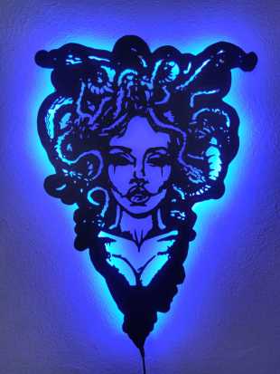 Medusa led ışıklı tablo