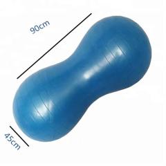Leyaton Fıstık Pilates Topu 90X45 (Mavi) Pompa Hediyeli
