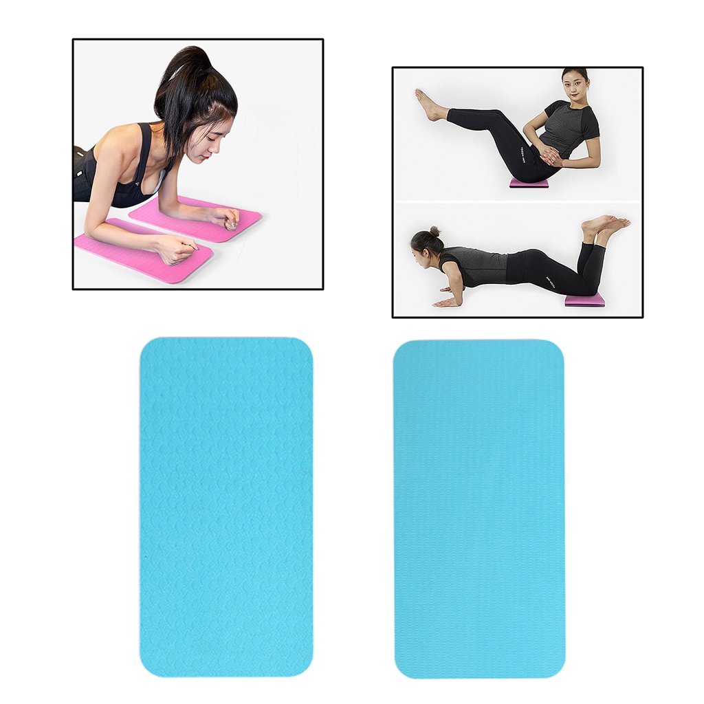 Yoga Diz Dirsek Destek Yastığı Kaymaz Mat 10 mm Çift Renk Mavi-Turkuaz