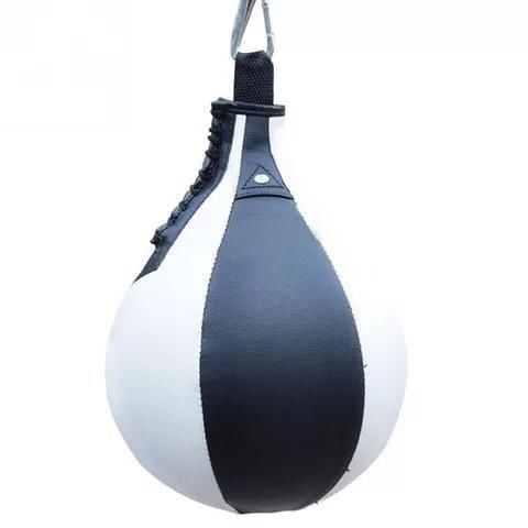 Leyaton Pencikbol Hız Refleks Topu Punching Ball Askılı Boks Topu Beyaz-siyah