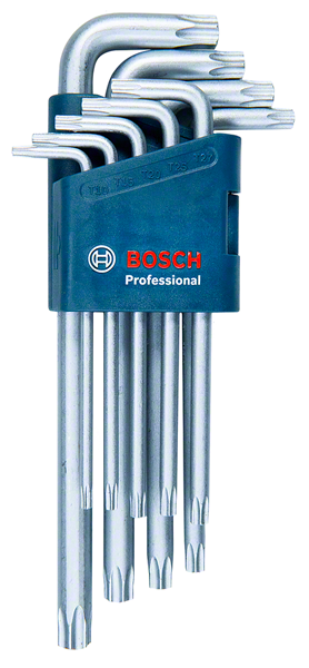 Bosch Profesyonel Alyan Anahtar Takımı Torx 9 parça (10 - 50 mm) - 1600A01TH4