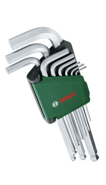 Bosch 1.5 - 10 mm Alyan Anahtar Takımı Hex 9 Parça - 1600A02BX9