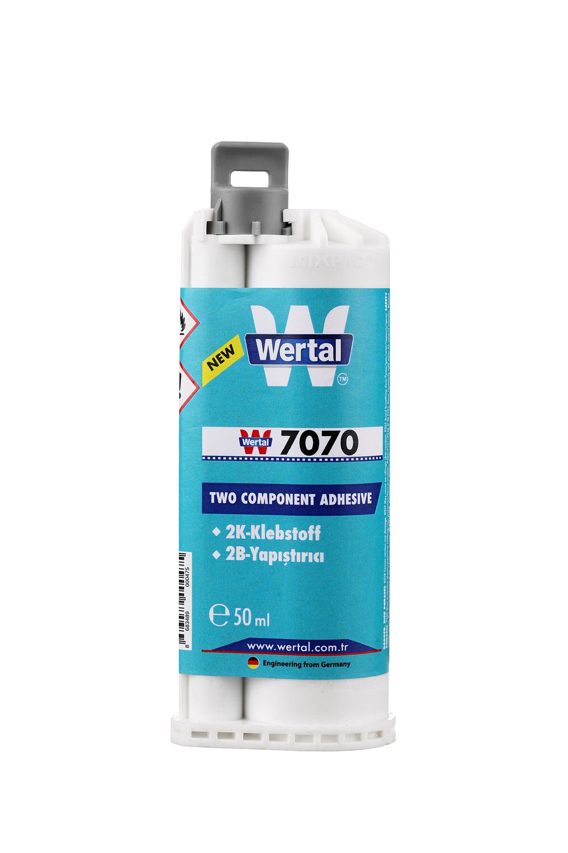 Wertal W7070 Cıft Bileşenli Yapıştırıcı 50 ml