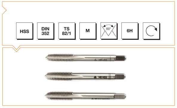 Makina Takım HSS DIN 352 Metrik Normal Vidalı 3'lü Takım Kılavuzu M2 (6H)