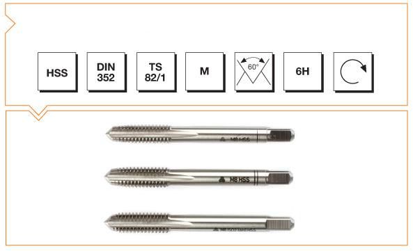 Makina Takım HSS DIN 352 Metrik Normal Vidalı 3'lü Takım Kılavuzu M33 (6H)