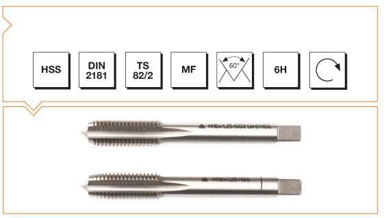 Makina Takım HSS DIN 2181 Metrik İnce Vidalı 2'li Takım Kılavuzu 16x1.5 (6H)