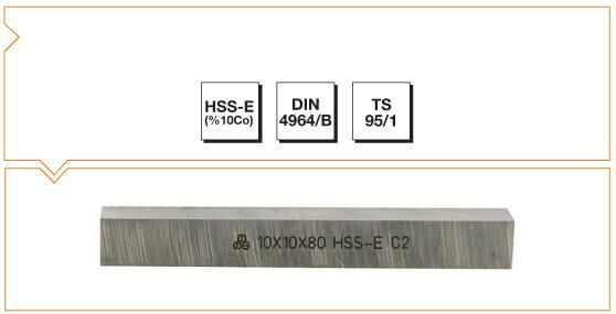 Makina Takım HSS - E (%10Co) DIN 4964/B Kare Kesitli Torna Kalemi 10x10x160