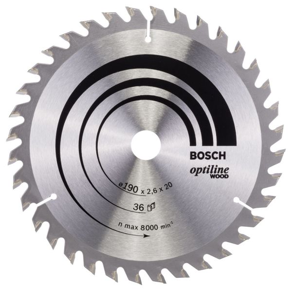 Bosch Opw Daıre Testere Bıcagı 190*20/16 Mm 36 D E 2608640613