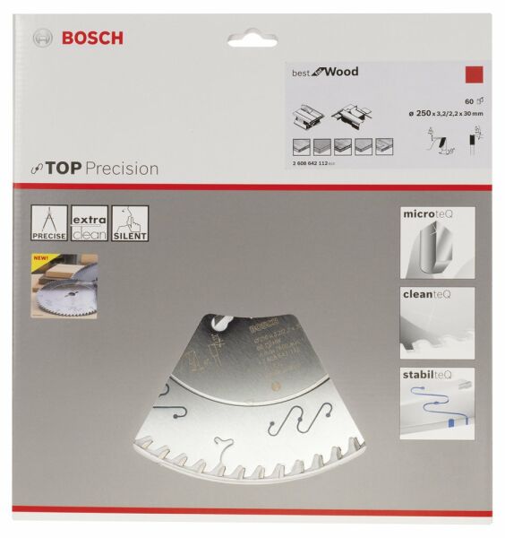 Bosch Bfw Daıre Test.Bıc. 250*30 Mm 60 D T 2608642112